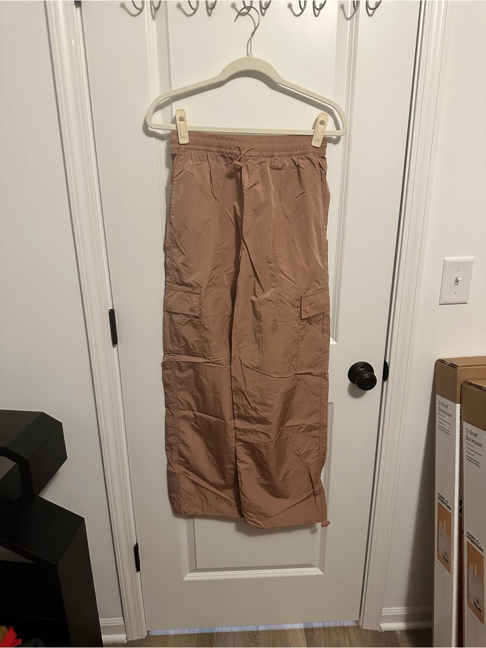 PINK Victoria's Secret rose gold parachute Cargo Pants